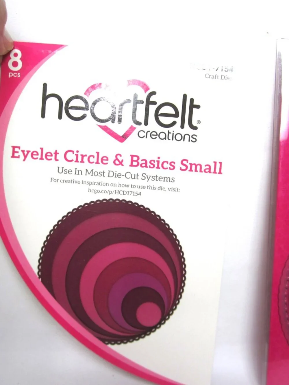 Heartfelt Creations Eyelet Circle & Basics Small Craft Dies HCD1-7154 8 Pcs